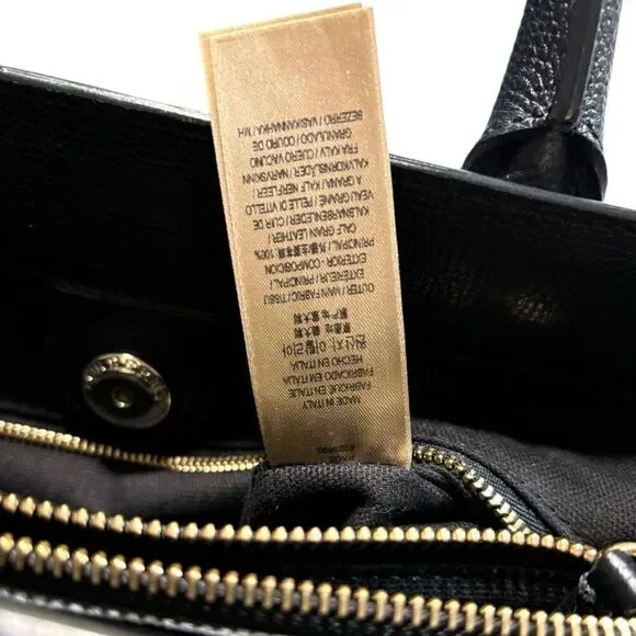 Burberry Women's Medium Leather And House Check Print Black Banner Bag - Picture 9 of 11